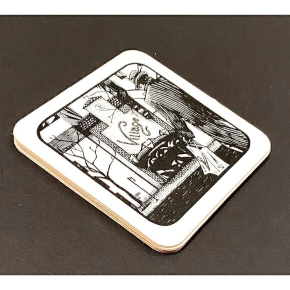 Artist Made Coasters, print of original art, Chicago Loop scene - Picture 3 of 5